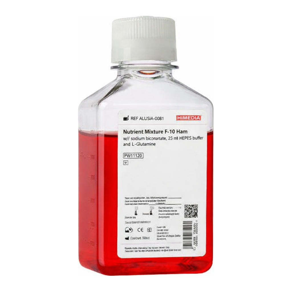 Himedia Nutrient Mixture F-10 Ham w/ 20mM HEPES buffer w/o L-Glutamine and Sodium bicarbonate