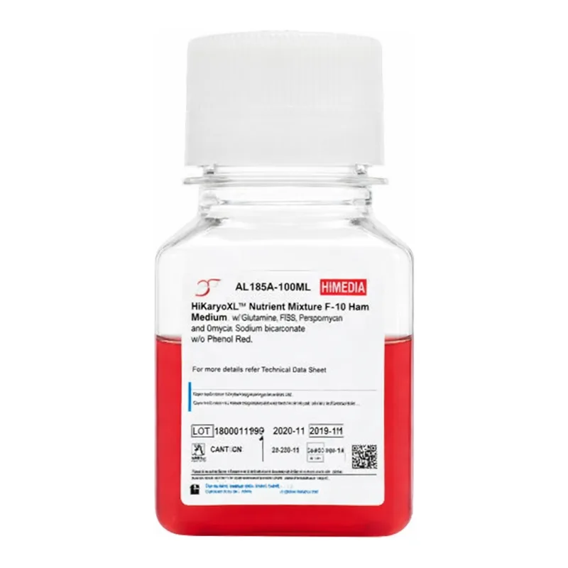 Himedia HiKaryoXL Nutrient Mixture F-10 Ham Medium w/ L-Glutamine, FBS, Penicillin, Streptomycin and Sodium bicarbonate w/o PHA-M