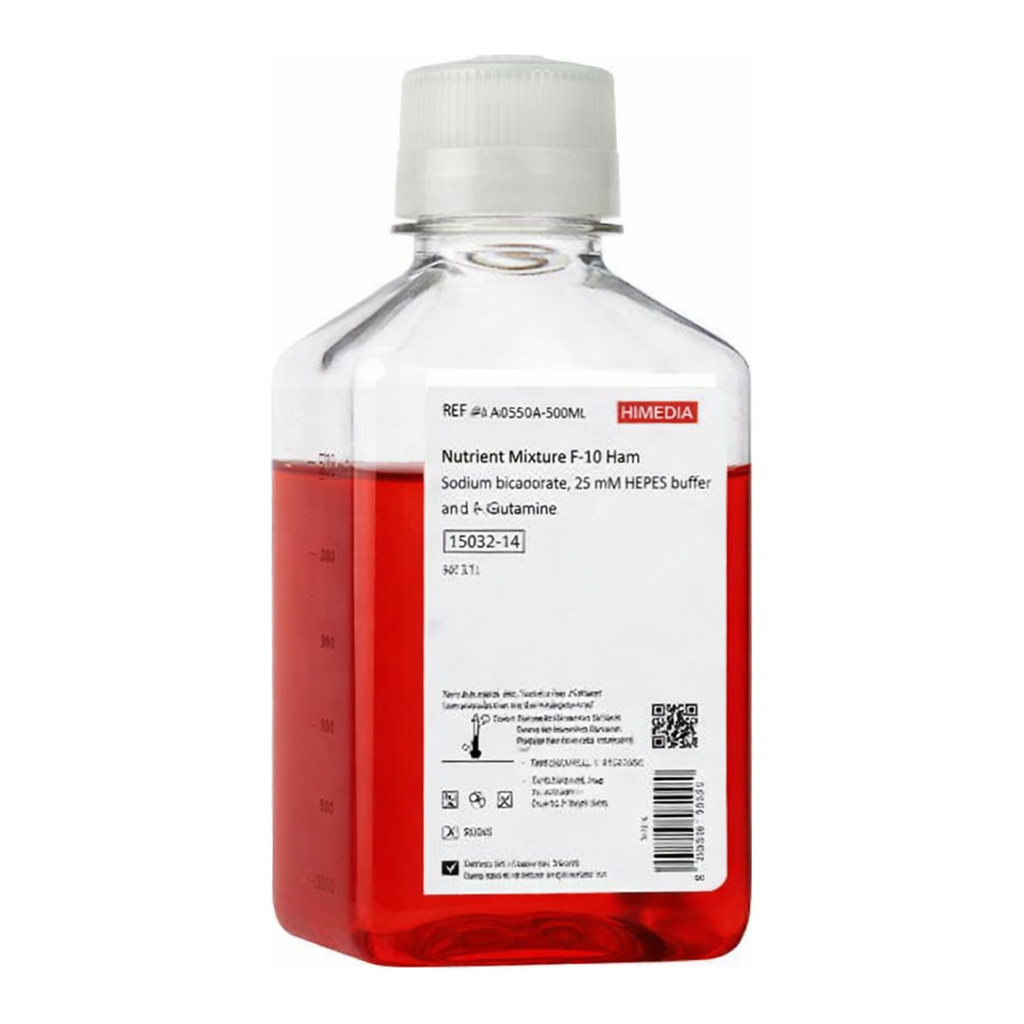 Himedia Nutrient Mixture F-10 Ham w/ 20mM HEPES buffer and Sodium bicarbonate w/o L-Glutamine