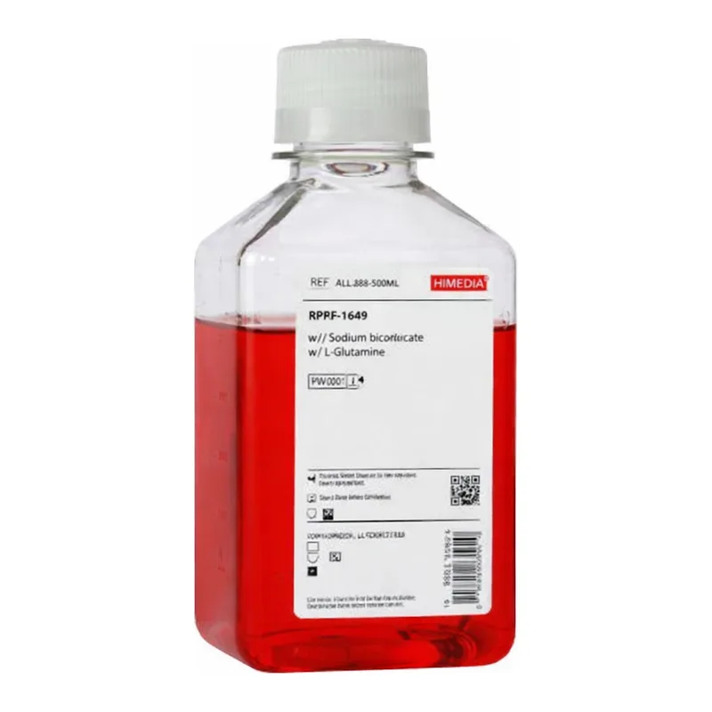 Himedia RPMI-1640 w/ L-Glutamine, 2gms Glucose per litre, 0.165 moles per litre MOPS buffer and Sodium bicarbonate