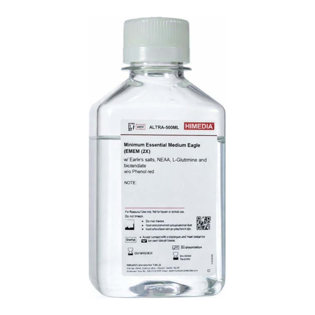 Himedia Minimum Essential Medium Eagle (MEM) (2X) w/ Earle`s salts, NEAA, L-Glutamine and Sodium bicarbonate w/o Phenol red