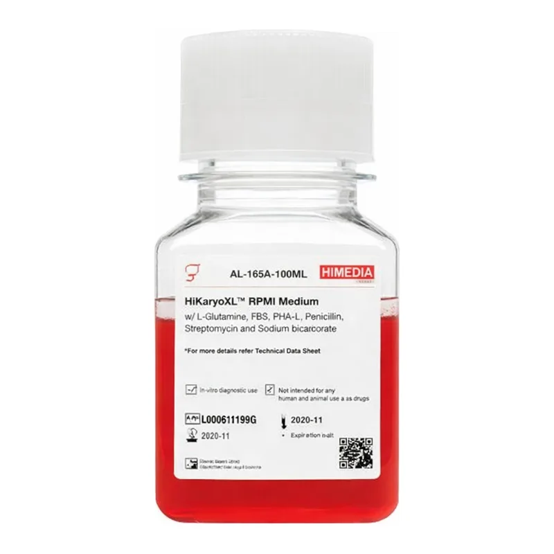 Himedia HiKaryoXL RPMI Medium w/ L-Glutamine, FBS, PHA-M, Penicillin, Streptomycin and Sodium bicarbonate