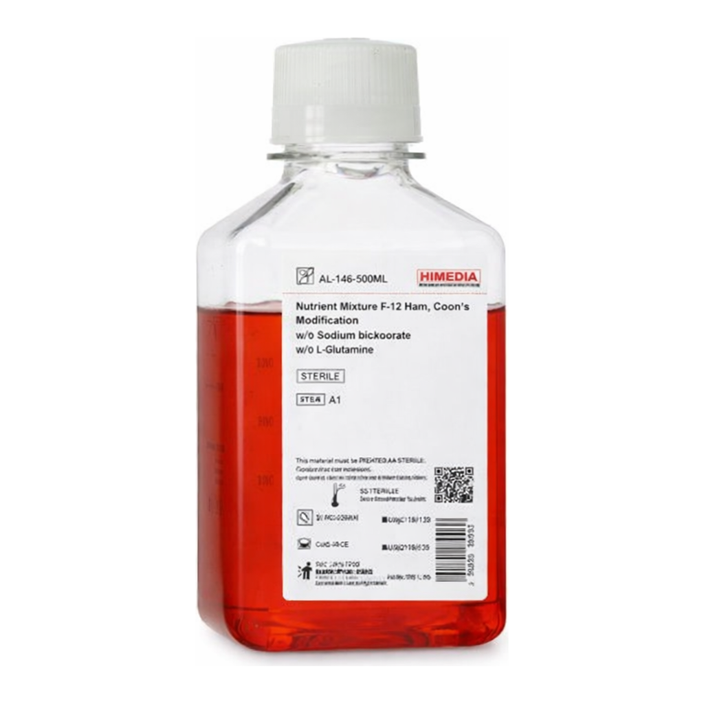 Himedia Nutrient Mixture F-12 Ham, Coon’s Modification w/ Sodium bicarbonate w/o L-Glutamine