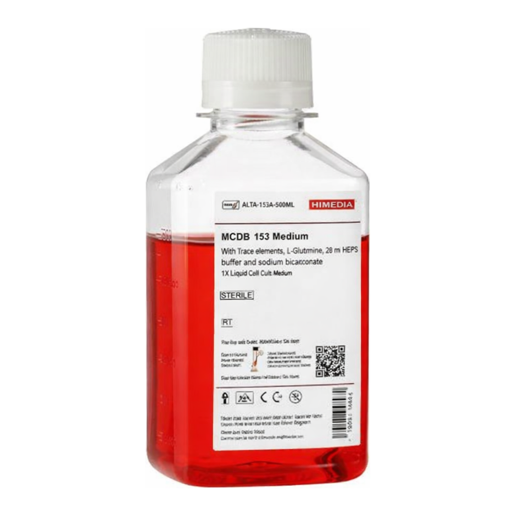 Himedia MCDB 153 Medium w/ Trace elements, L-Glutamine, 28 mM HEPES buffer and Sodium bicarbonate 1X Liquid Cell Culture Medium