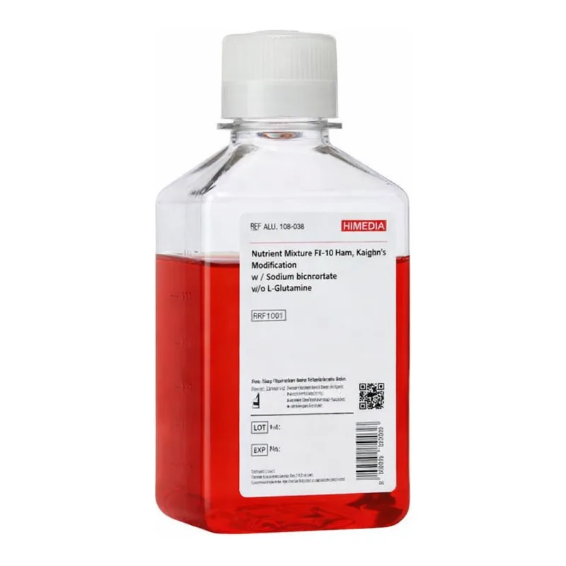 Himedia Nutrient Mixture F-12 Ham, Kaighn’s Modification w/ L-Glutamine and 1.5 gms per litre Sodium bicarbonate