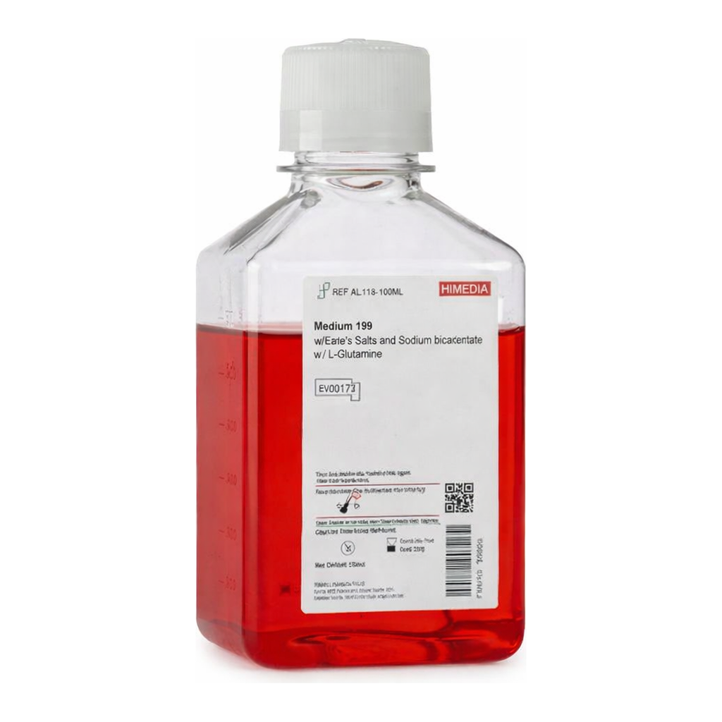 Himedia Medium 199 w/ Earle’s salts, 25 mM HEPES buffer, L-Glutamine and Sodium bicarbonate