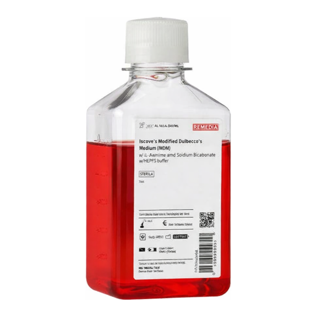Himedia Iscove’s Modified Dulbecco’s Medium (IMDM) w/ Sodium bicarbonate and 25mM HEPES buffer w/o L-Glutamine