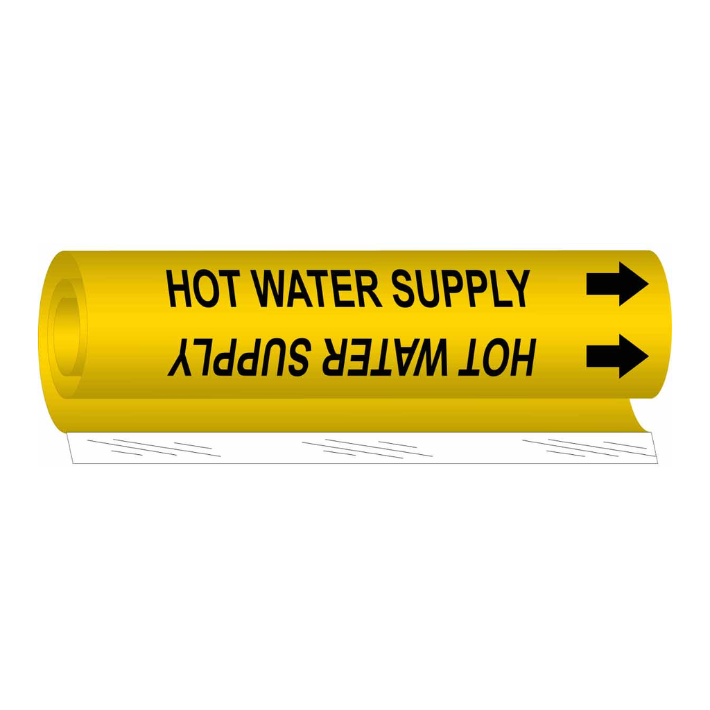 Brady HOT WATER SUPPLY High Performance Pipe Marker