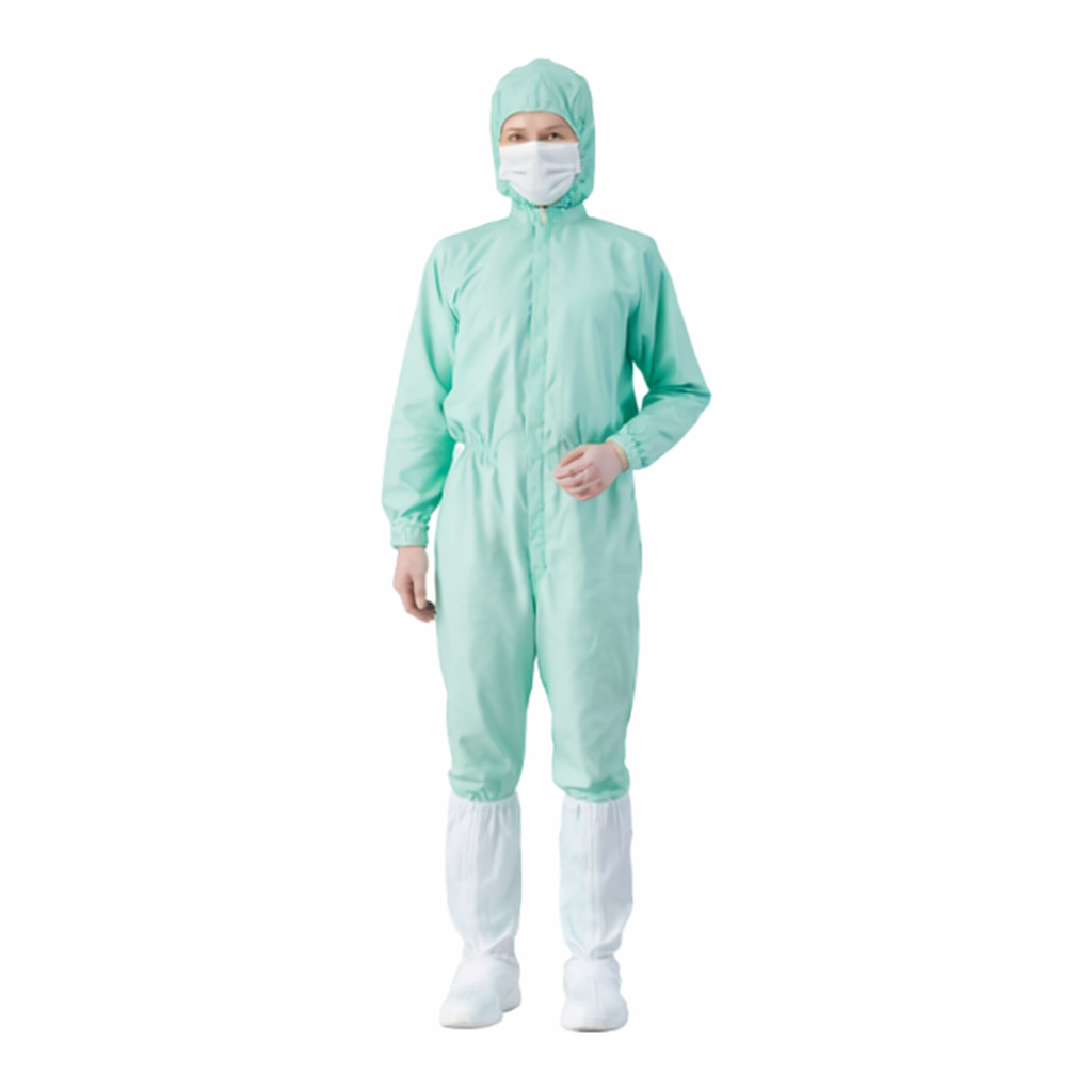 AS ONE Anti-contamination Hooded Coverall (AS 1403 man and women common use) Green S