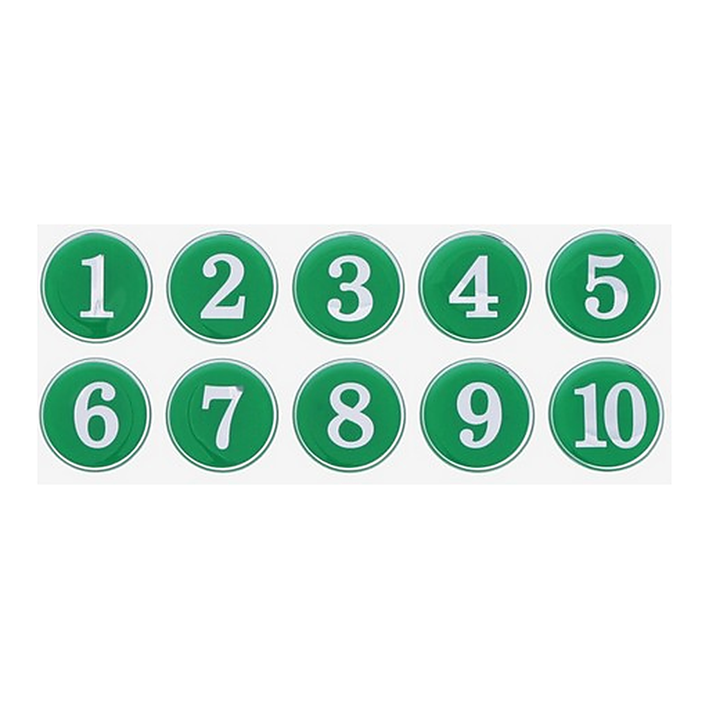OFFICENEX [P]아트사인 번호판35(에폭시/초록)(1190/지름35 (10개입))
