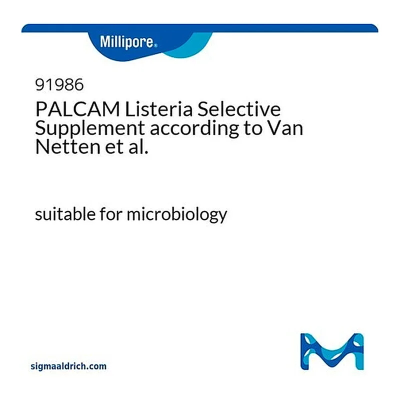 Merck PALCAM Listeria Selective Supplement according to Van Netten et al.