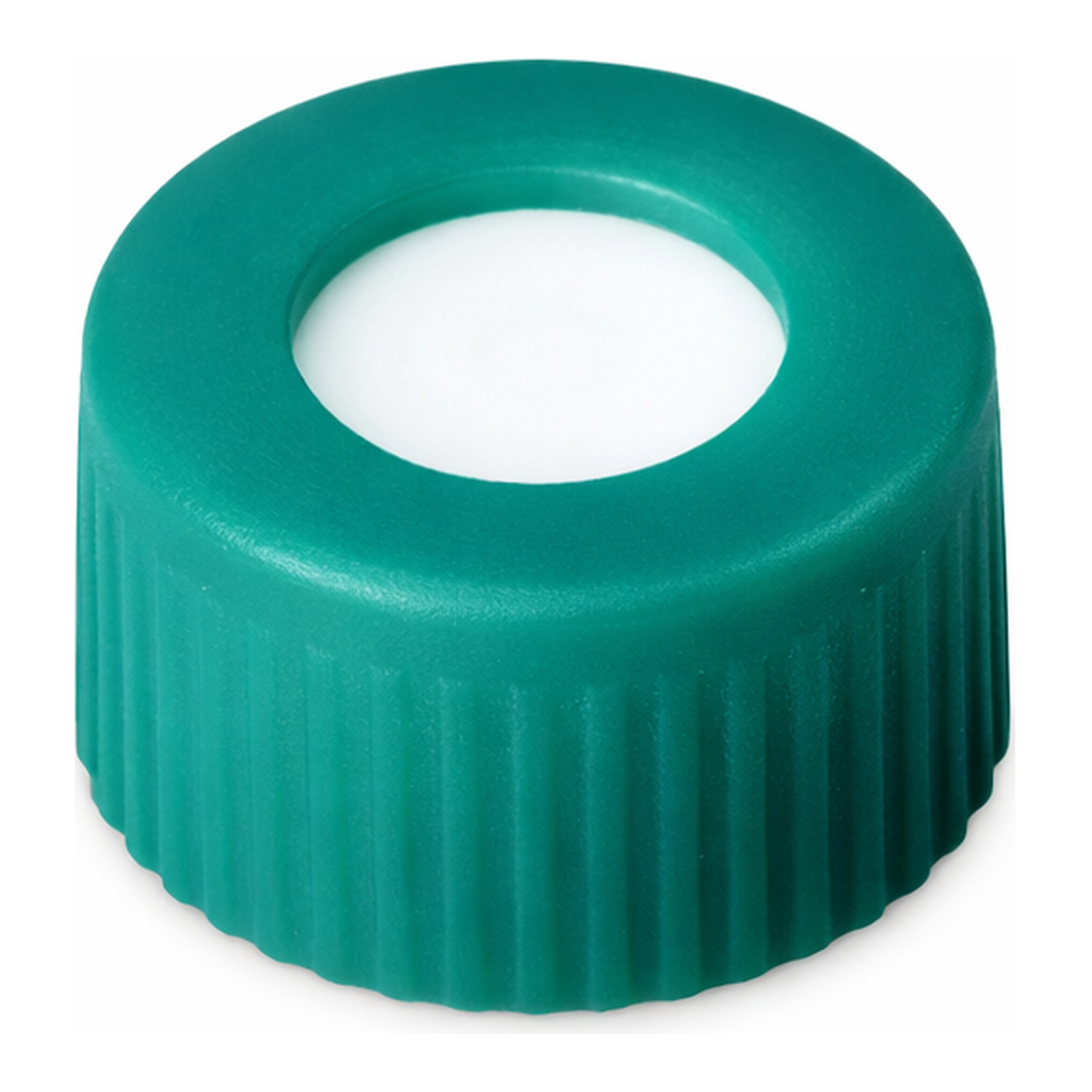 Waters Green, 12 x 32 mm Screw Neck Cap and Preslit PTFE/Silicone Septum, 100/pk