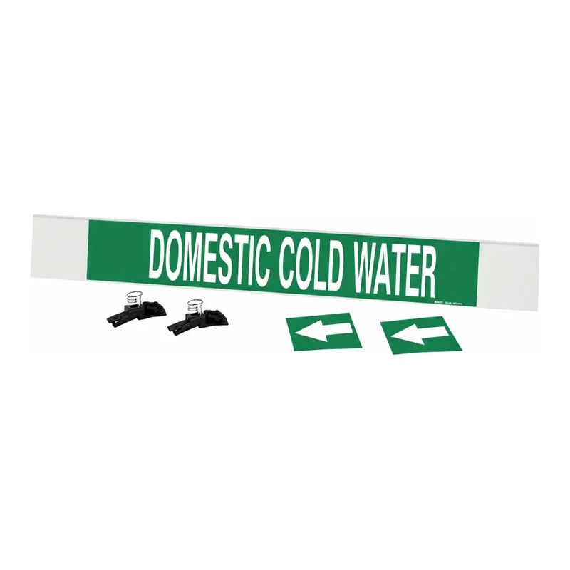 Brady DOMESTIC COLD WATER High Performance Pipe Markers