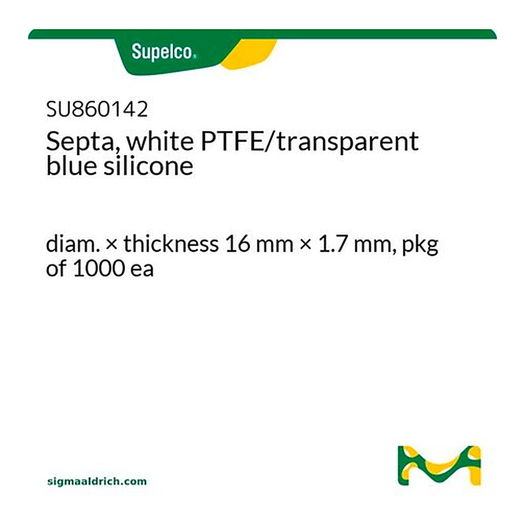 Merck Septa, white PTFE/transparent blue silicone