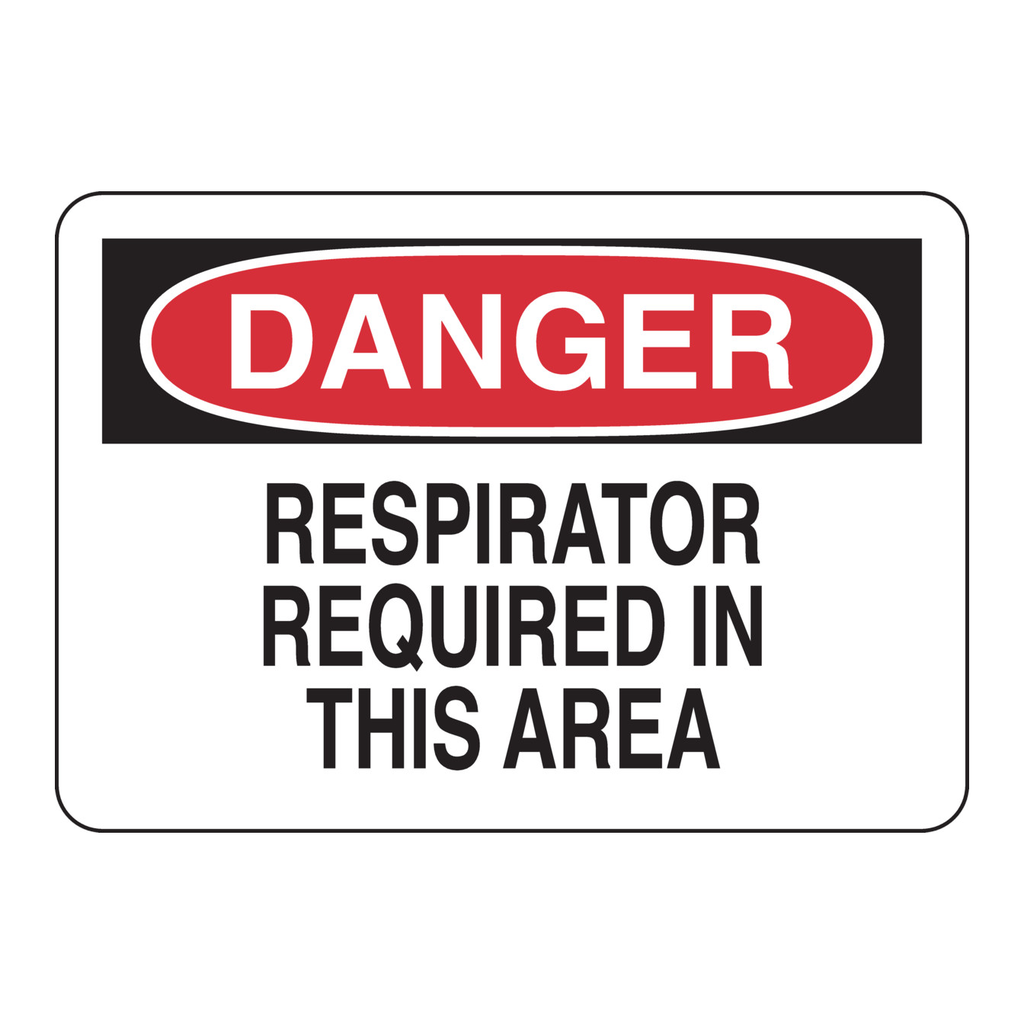 Brady DANGER Respirator Required In This Area Sign