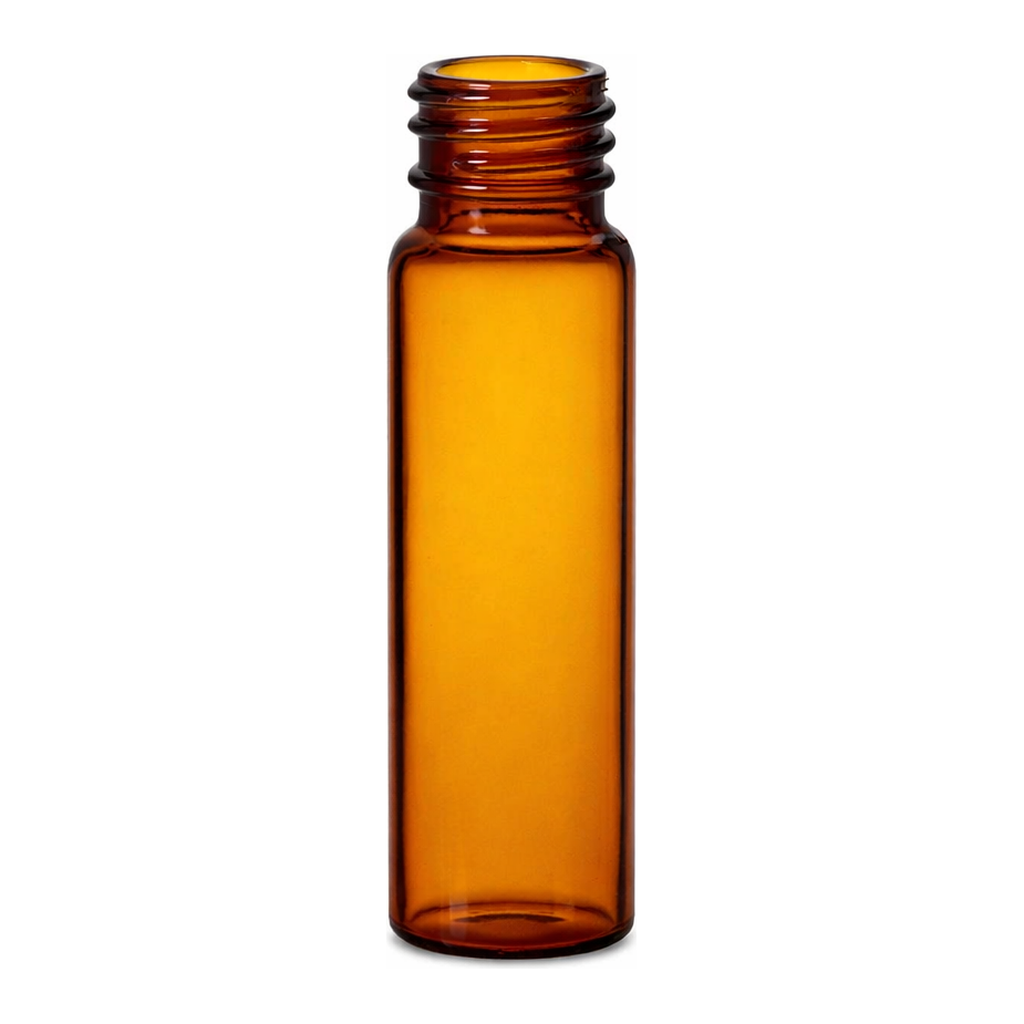 Waters Deactivated Amber Glass 15 x 45 mm Screw Neck Vial, 4 mL Volume, 100/pk