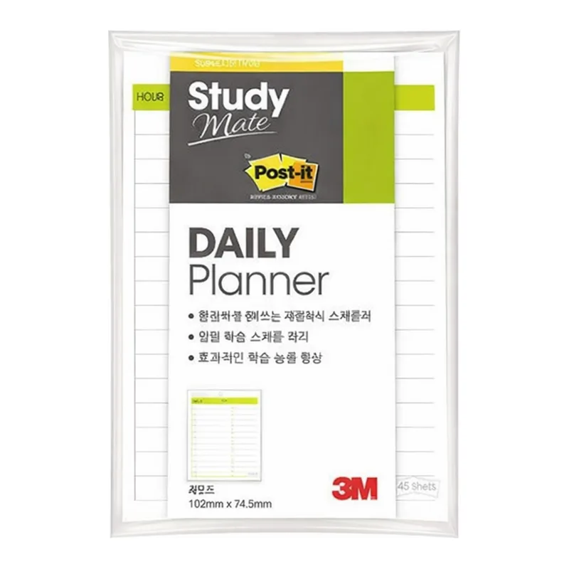OFFICENEX 3M 포스트잇 스터디메이트 데일리 플래너(102x74.5mm, 45매, 5771)