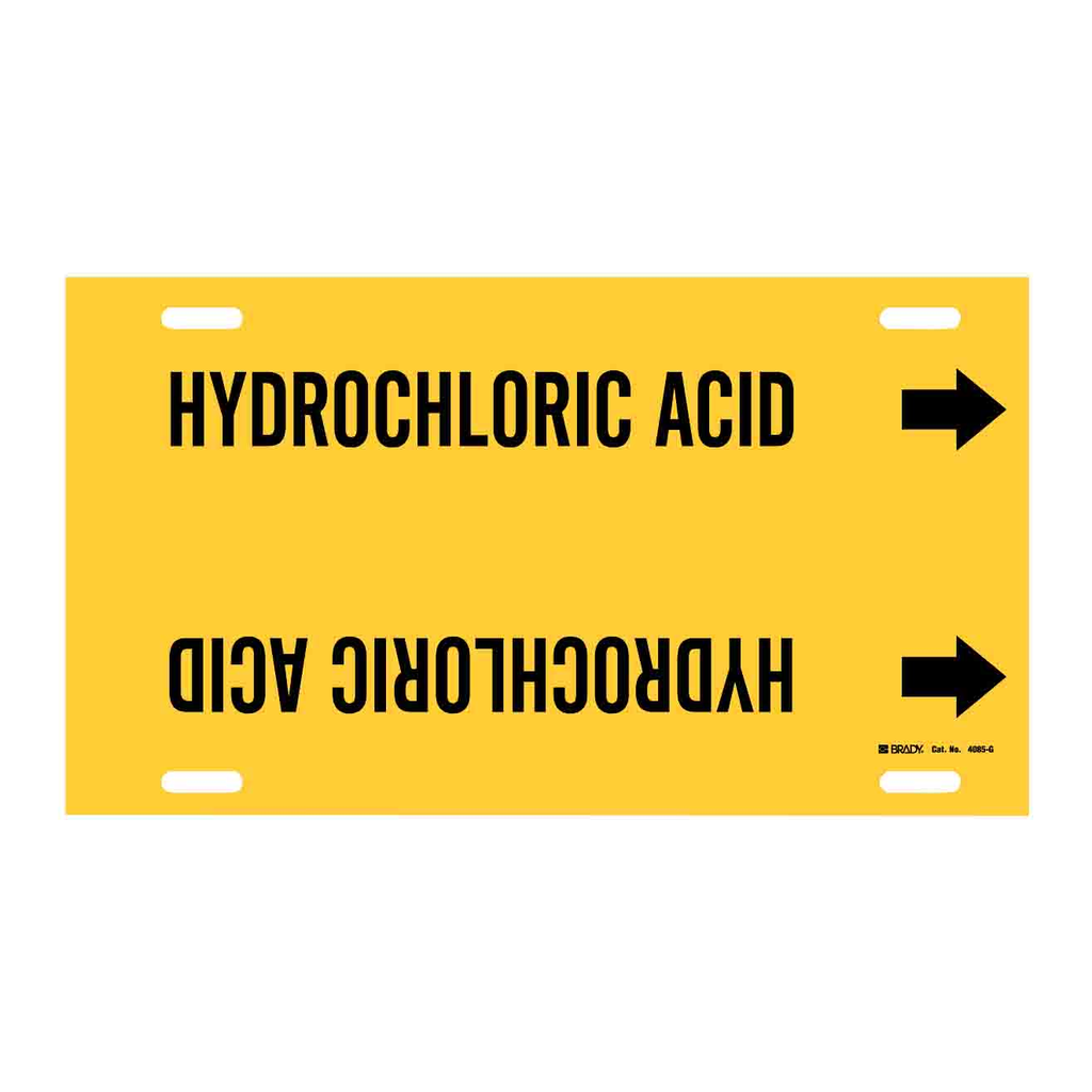 Brady HYDROCHLORIC ACID Snap-On Pipe Marker