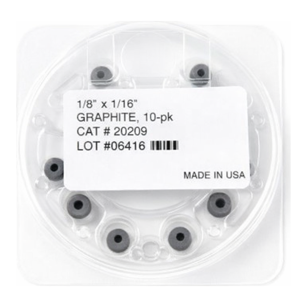 Restek Ferrule, Graphite, Reducing, 1/8in to 1/16in Pack of 10