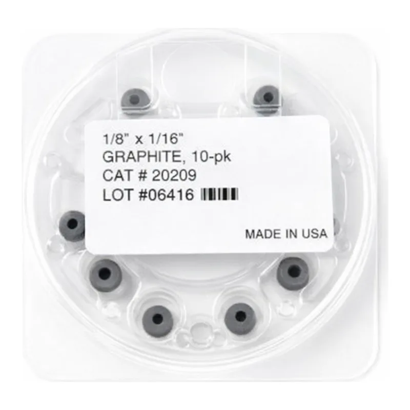 Restek Ferrule, Graphite, Reducing, 1/8in to 1/16in Pack of 10