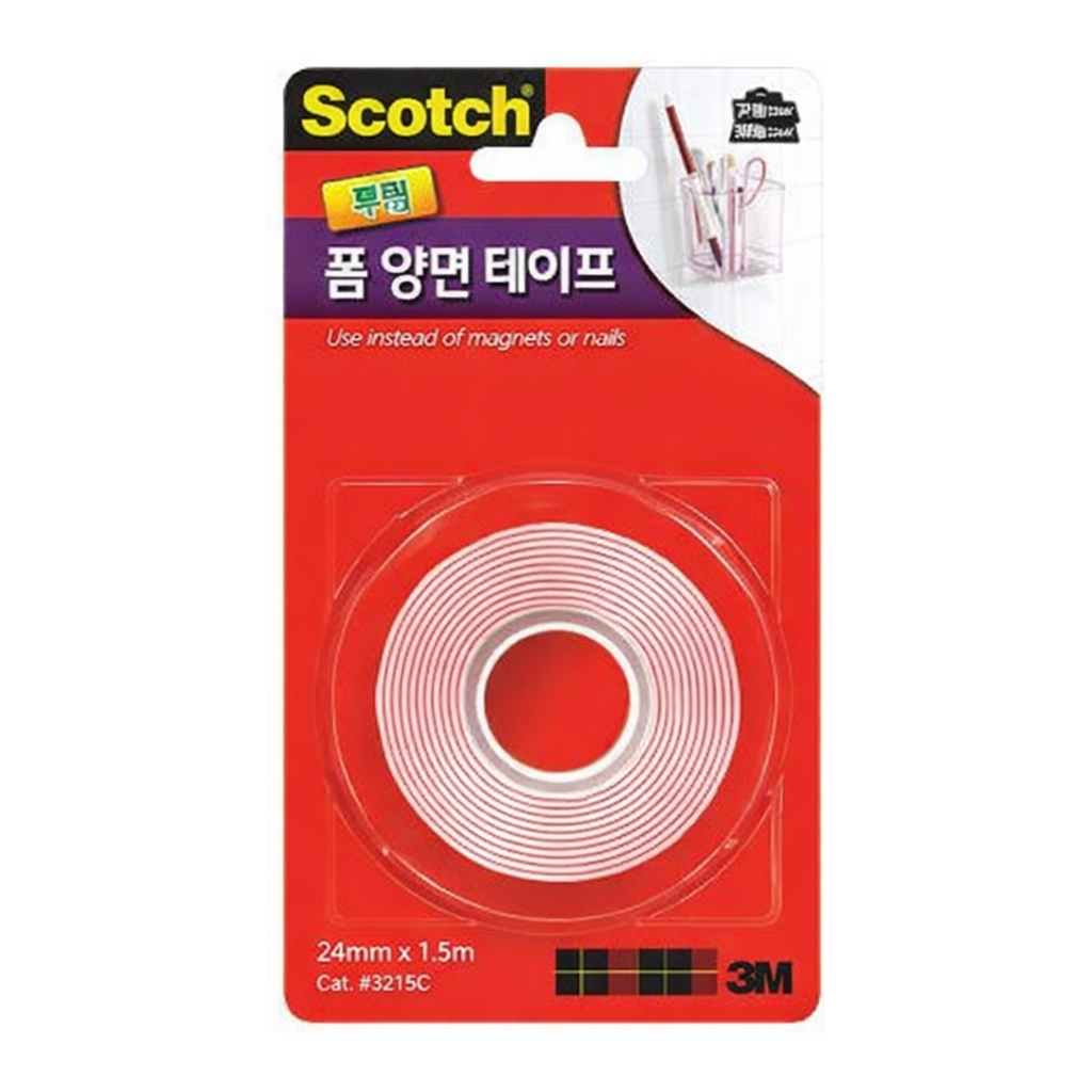 OFFICENEX 3M 스카치강력투명폼양면 3215C(24mmx1.5m)