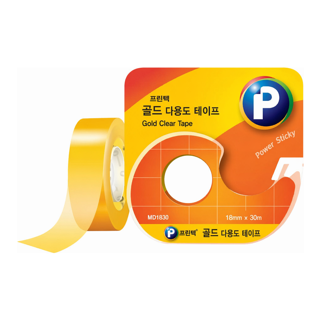 OFFICENEX 프린텍 GD1220골드다용도테이프 ㅡ디스펜서(12mmx20M)