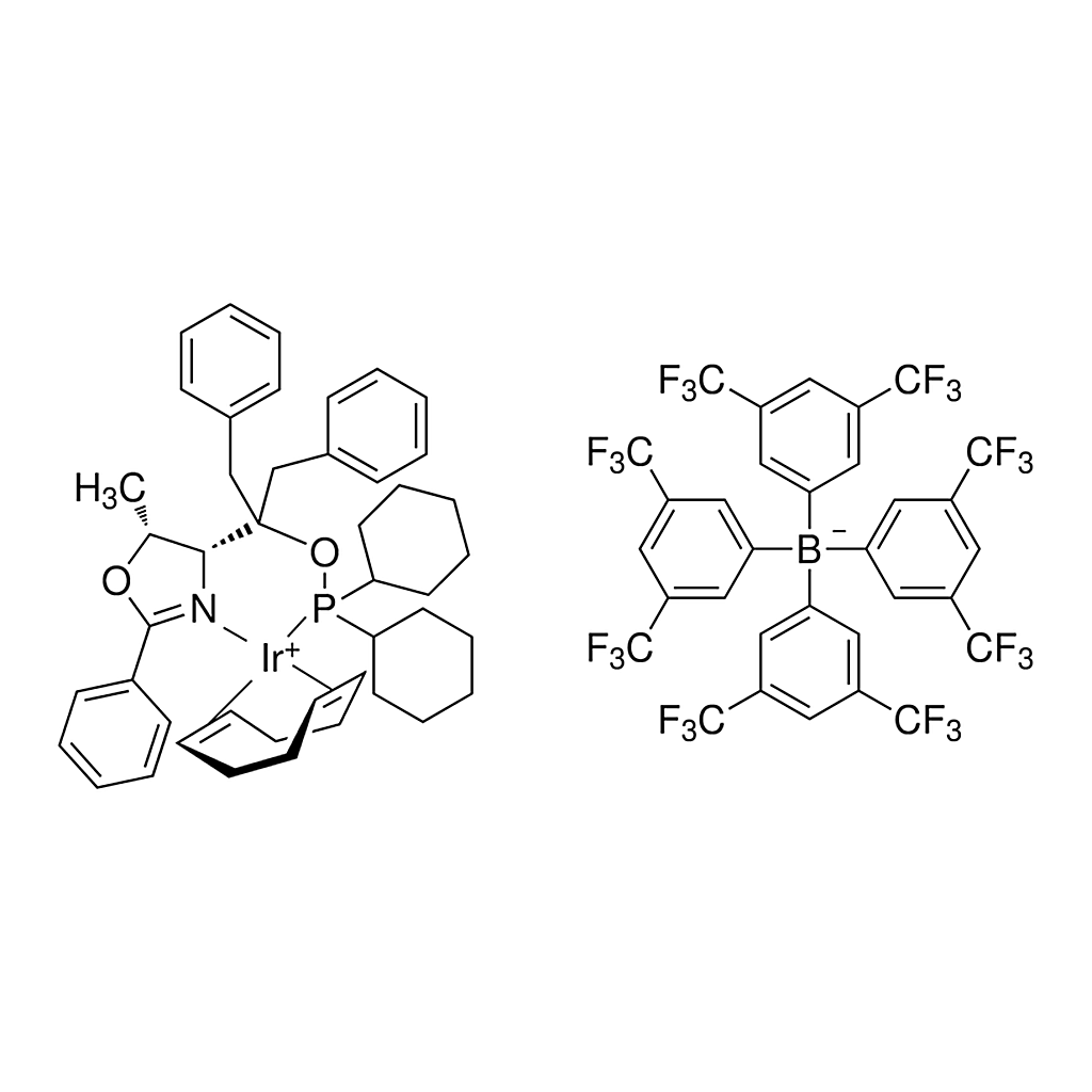 Merck 1,5-Cyclooctadiene{[dibenzyl((4R,5R)-5-methyl-2-phenyl-4,5-dihydro-4-oxazolyl)methyl]dicyclohexylphosphinite kappaN:kappaP}iridium(I) tetrakis(3,5-bis(trifluoromethyl)phenyl)borate