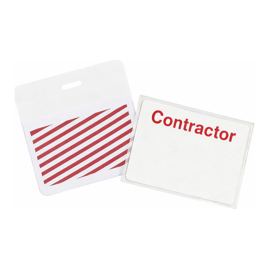 Brady SecurAlert Contractor Clip-On Badges