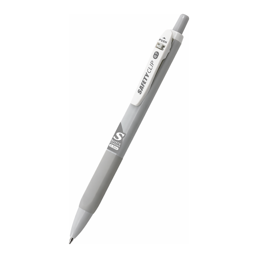 OFFICENEX 마이펜 세이프티클립S 볼펜(0.7mm/쿨그레이/1EA)