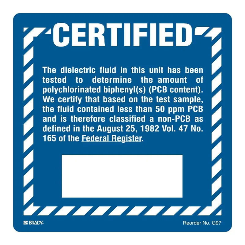 Brady CERTIFIED PCB Content Labels