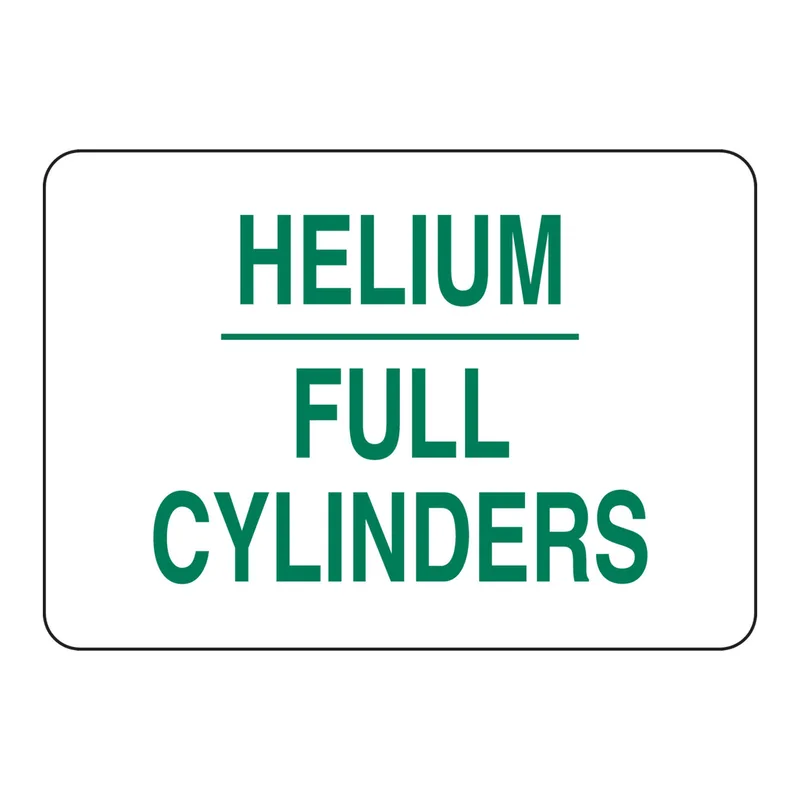 Brady Helium Full Cylinders Sign