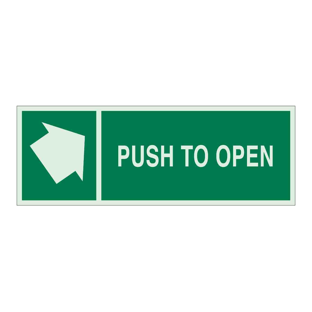 Brady BradyGlo Push To Open Sign