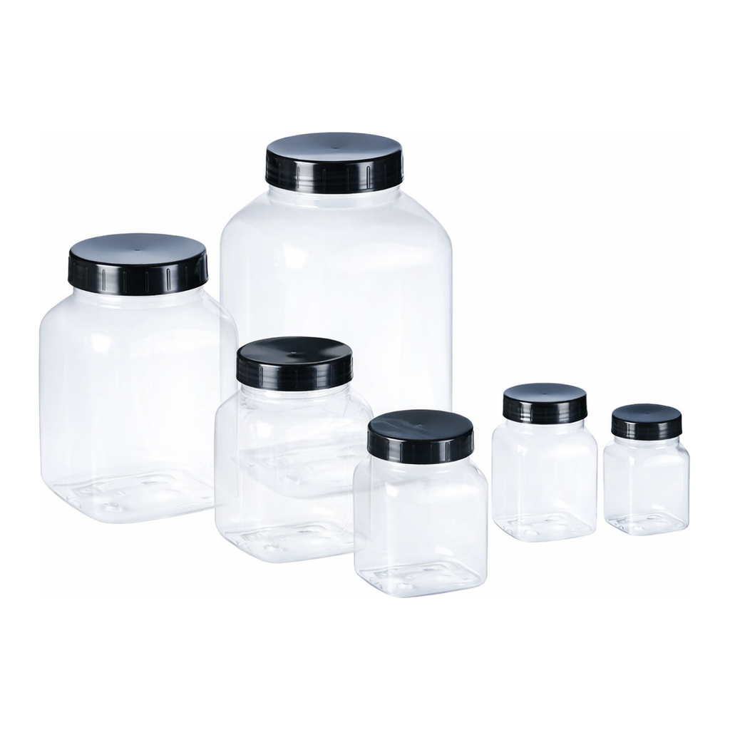 AS ONE PETG Wide Mouth Square Container, PETG 광구 각형 용기