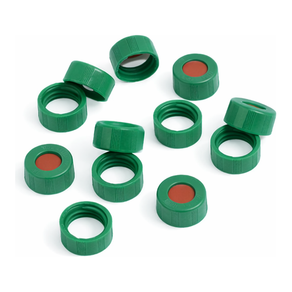 Agilent Screw cap green 100/PK