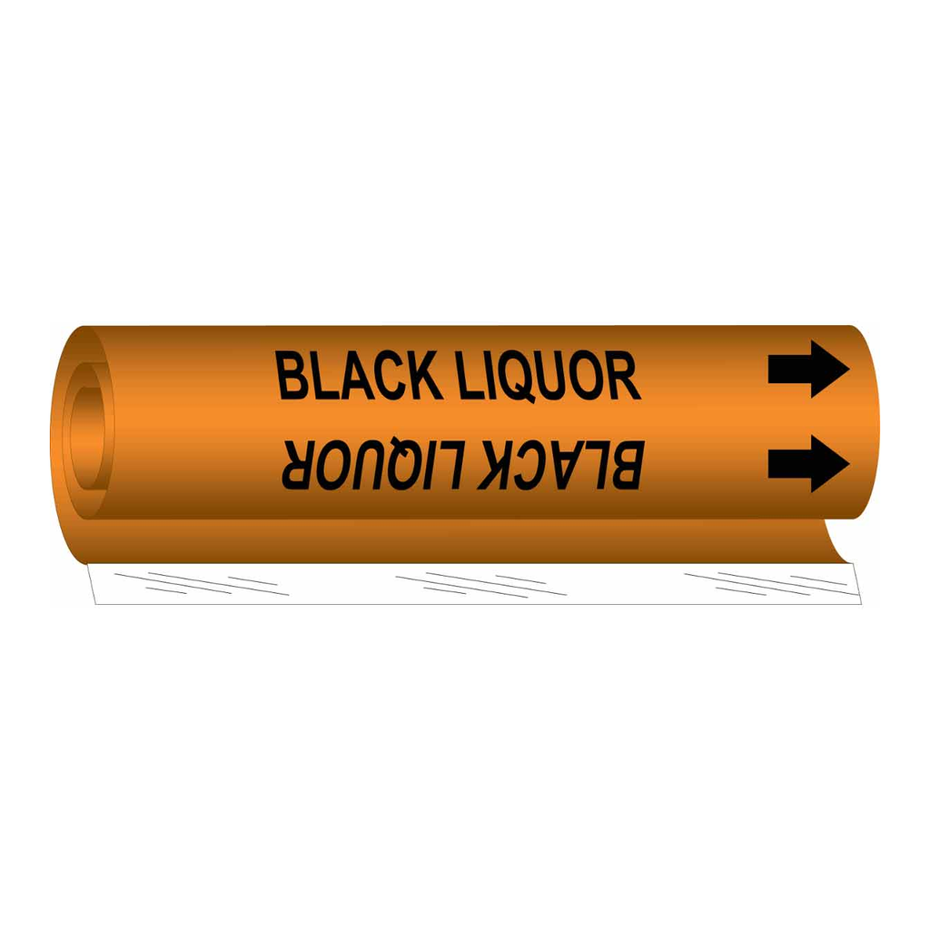 Brady BLACK LIQUOR High Performance Pipe Marker