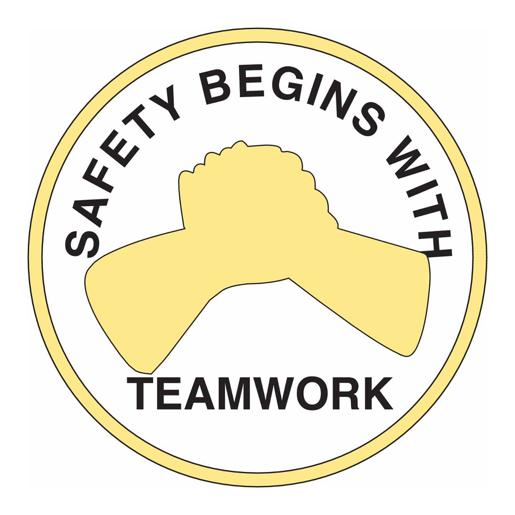 Brady SAFETY BEGINS WITH TEAMWORK Hard Hat Labels