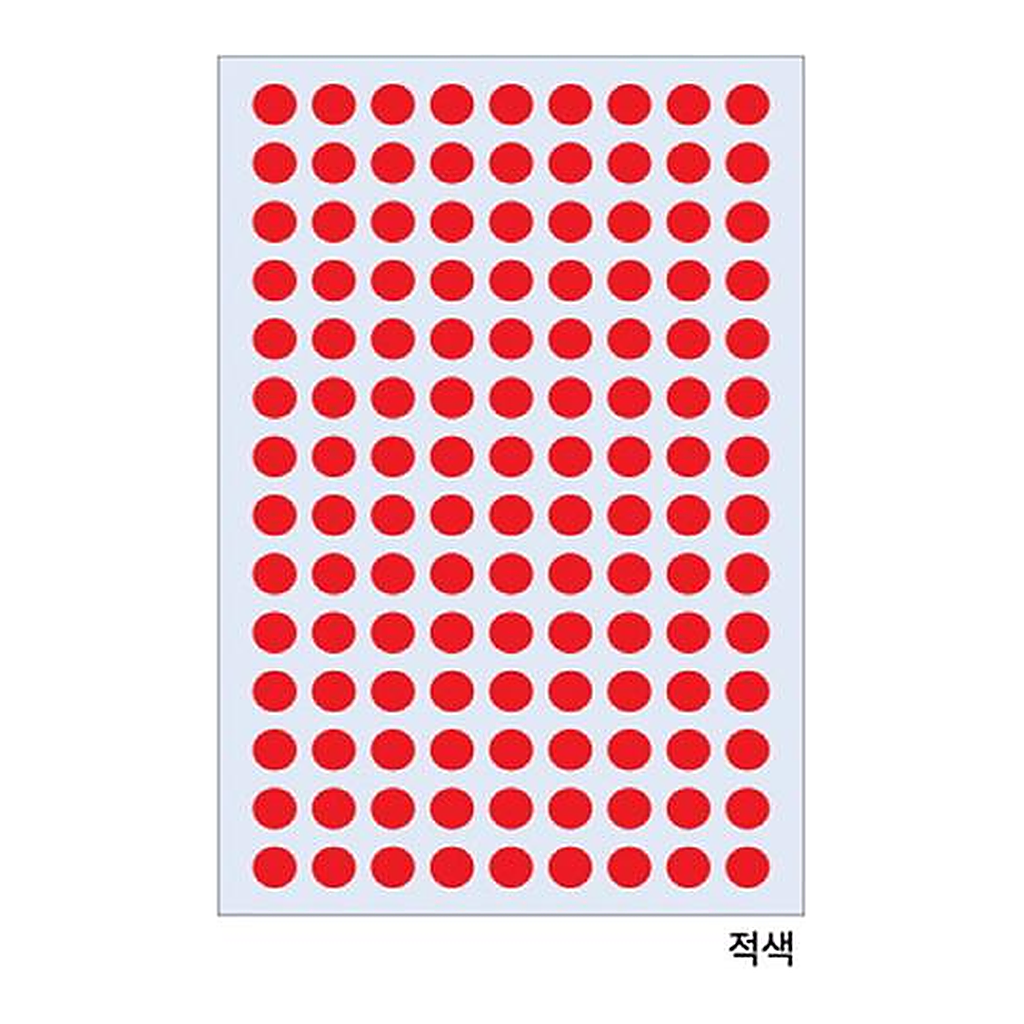OFFICENEX 분류용견출지 20-3004R 적색(∮8 15장)