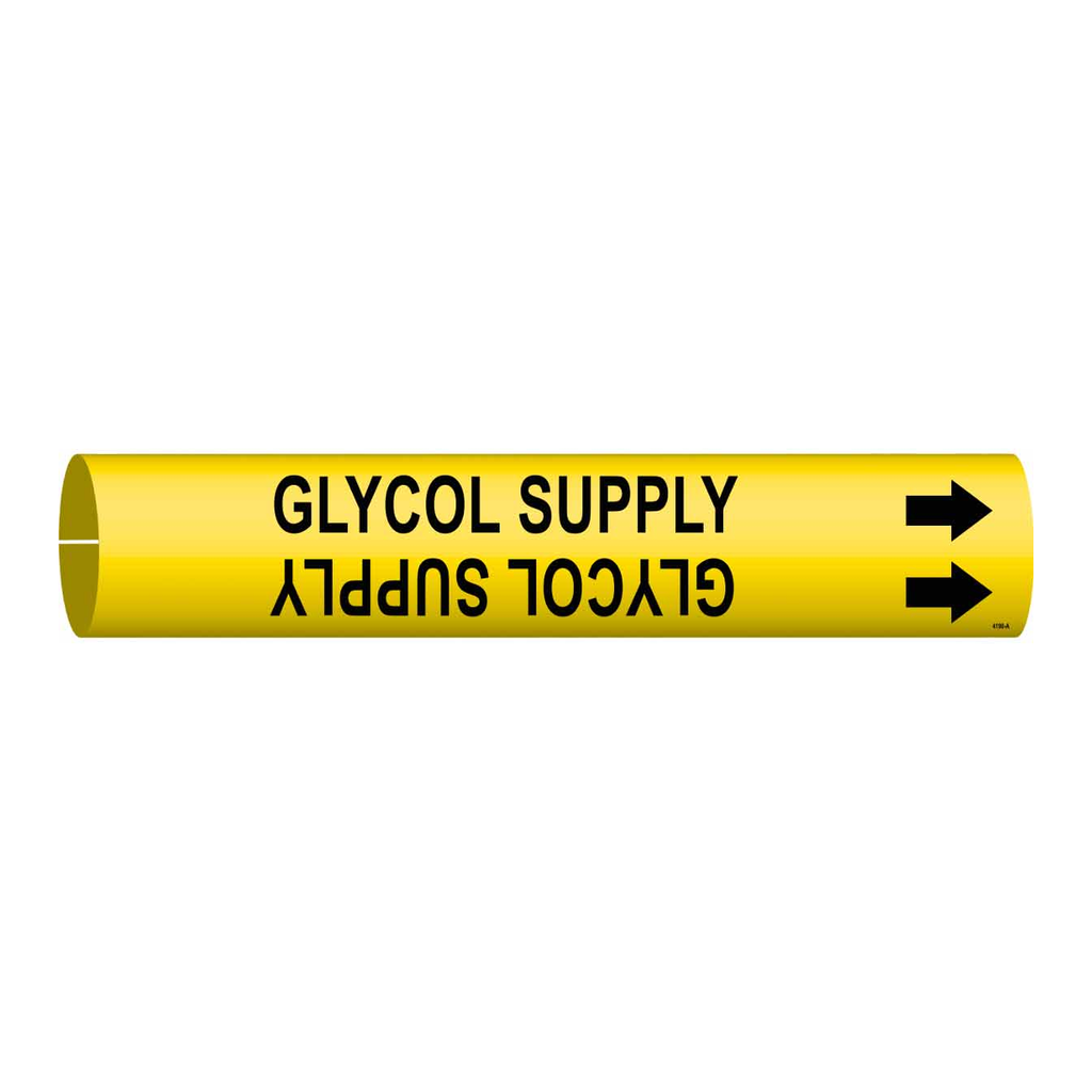 Brady GLYCOL SUPPLY Snap-On/Strap-On Pipe Marker