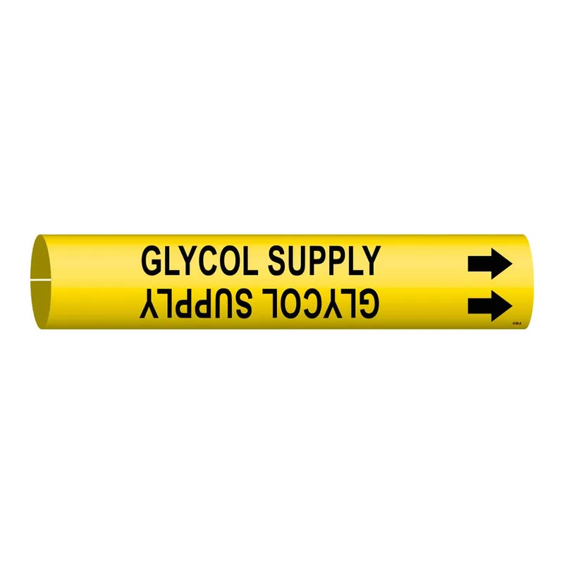 Brady GLYCOL SUPPLY Snap-On/Strap-On Pipe Marker