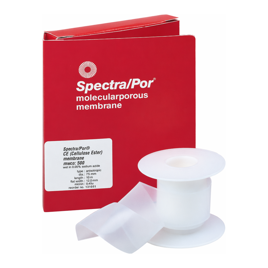Thermo Fisher Scientific Spectra/Por Biotech Cellulose Ester (CE) Dialysis Membrane Tubing, Flat Width: 31mm; 1000 d MWCO