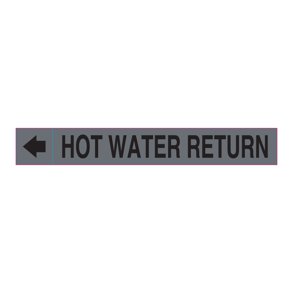 Brady HOT WATER RETURN Plenum Duct Marker