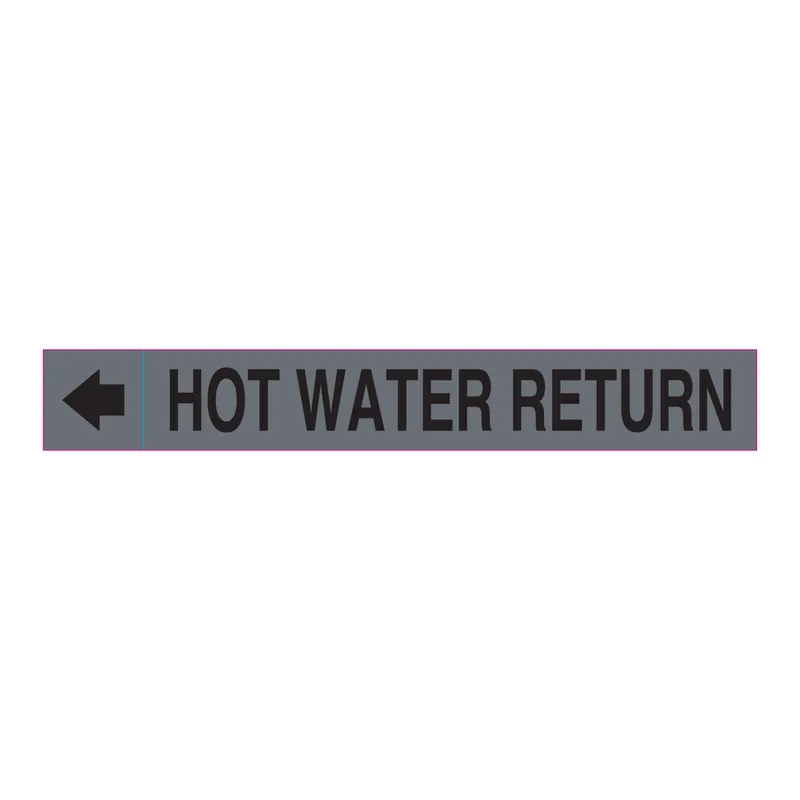 Brady HOT WATER RETURN Plenum Duct Marker