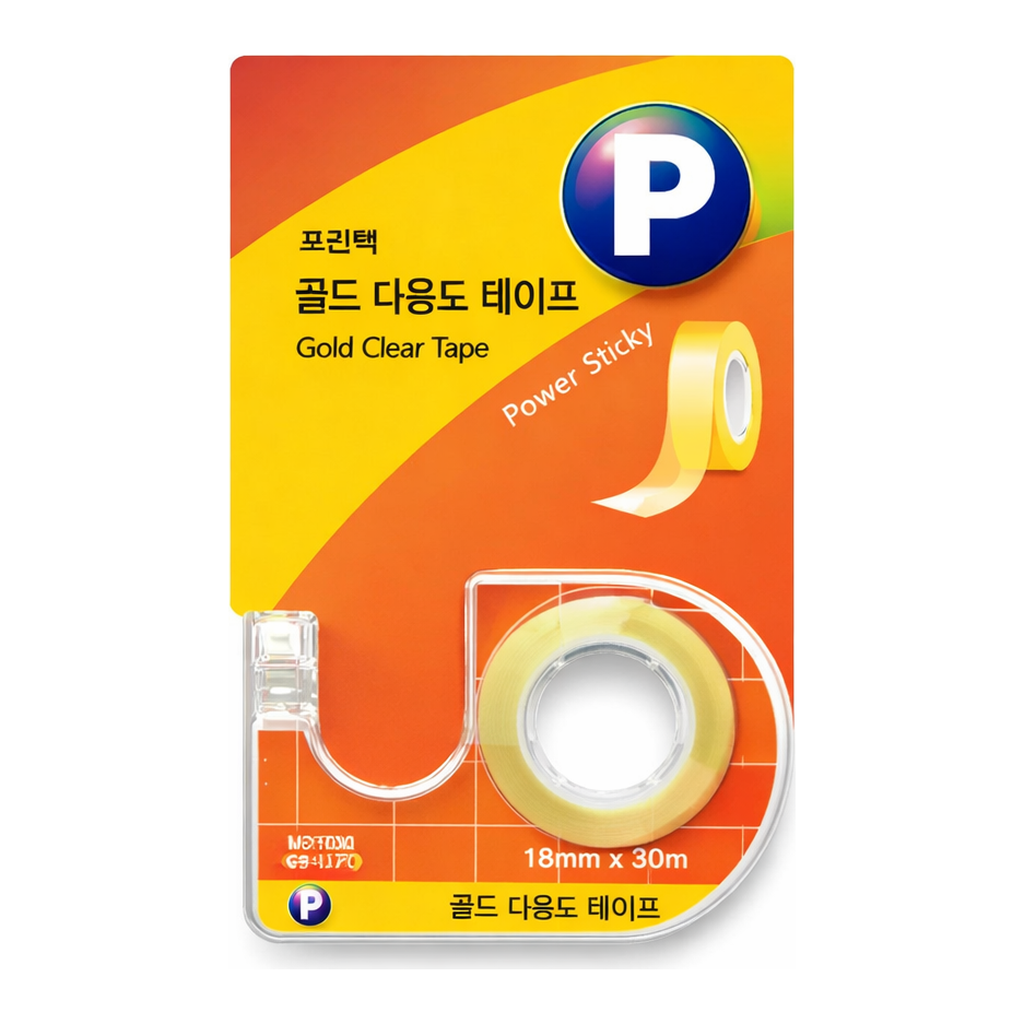 OFFICENEX 프린텍 GD1830 골드다용도테이프ㅡ디스펜서(18mmx30M)