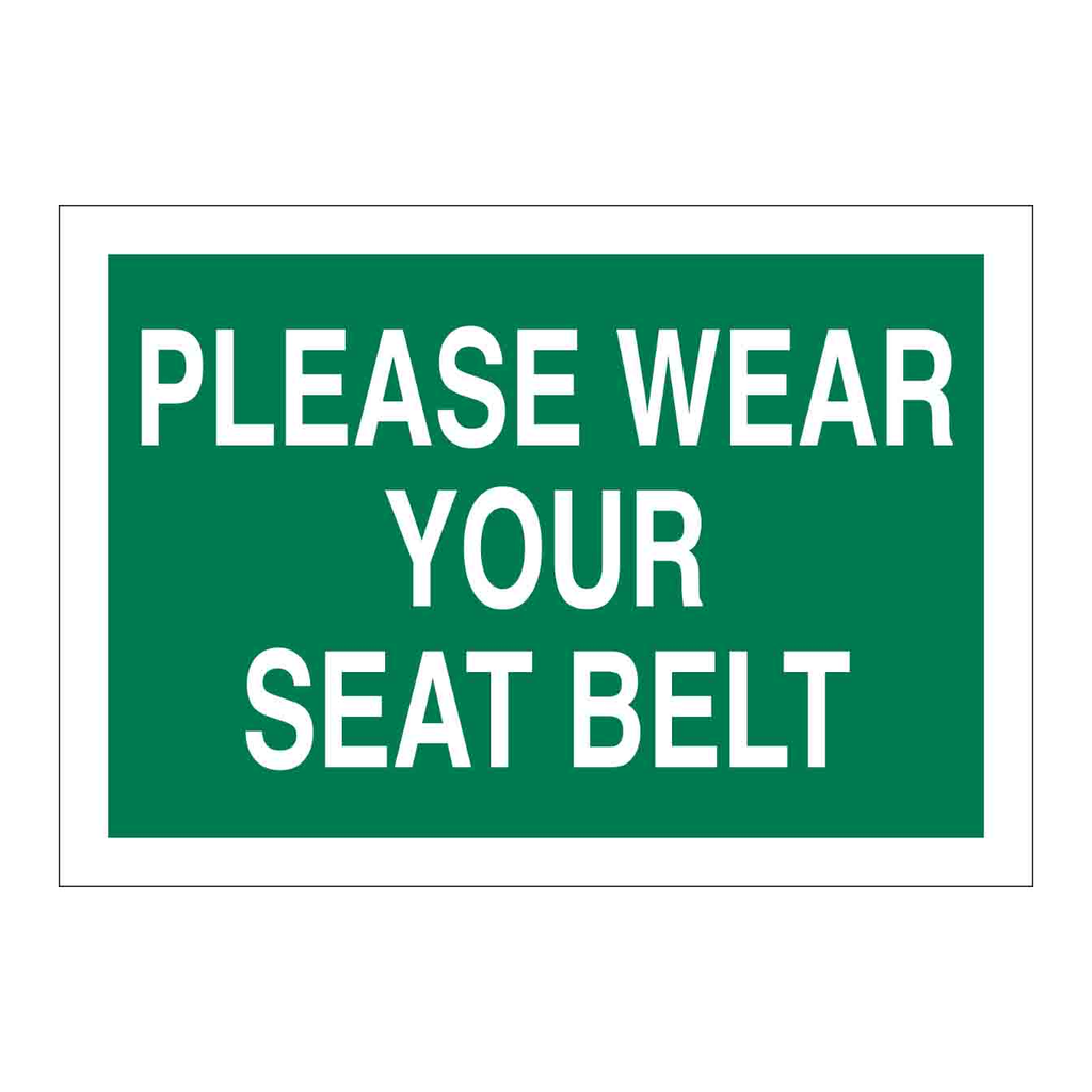 Brady Please Wear Your Seat Belt Sign