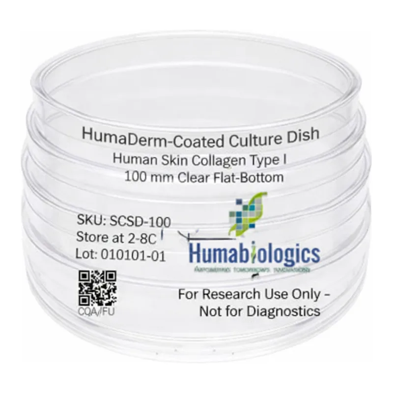 Humabiologics HumaDerm Coated Culture Dishes, Human Skin Collagen Type I, Clear Flat Bottom (SCSD)