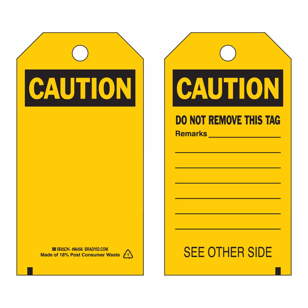 Brady Accident Prevention Tags - (Blank)