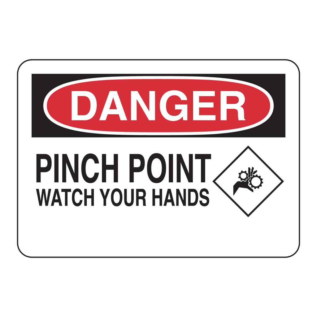 Brady DANGER Pinch Point Watch Your Hands Sign