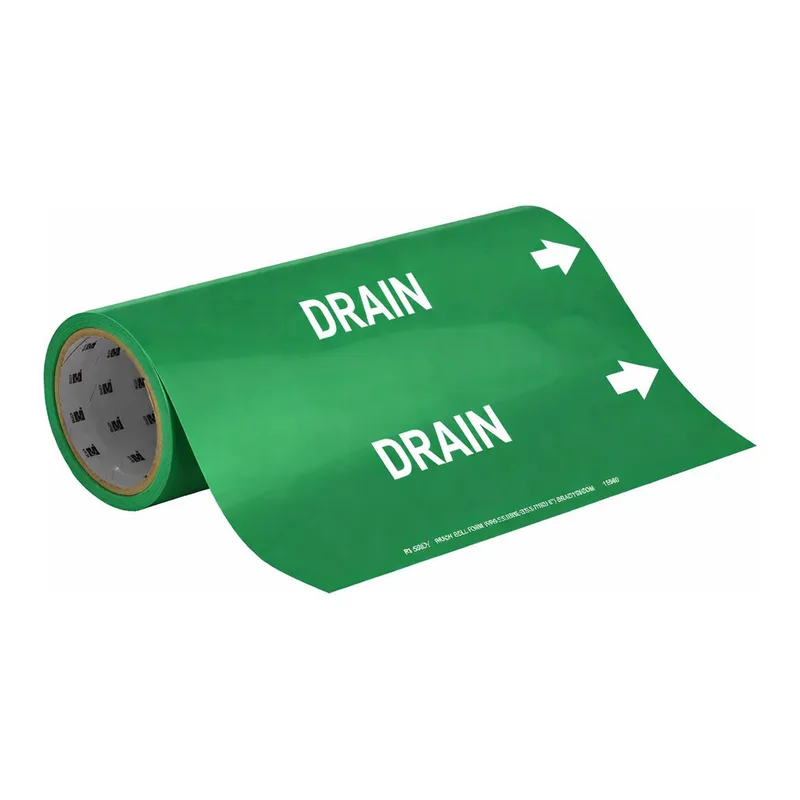Brady DRAIN Roll Form Pipe Marker