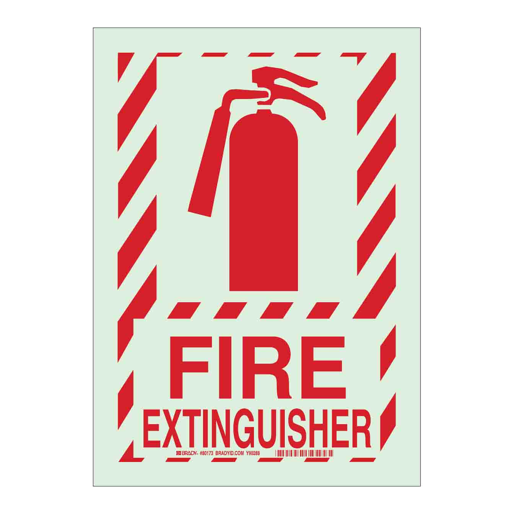 Brady Fire Extinguisher Sign
