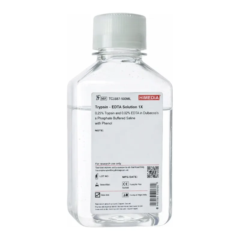 Himedia Trypsin-EDTA Solution 10X w/ 2.5% Trypsin (1:250), 0.2% EDTA in 0.85% normal saline w/o Phenol red